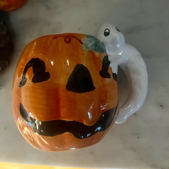 Ghost Halloween mug pumpkin ghost ceramic NEW JackOLantern JOL funny - Picture 10 of 10